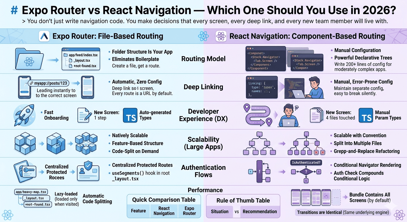 Expo Router vs React Navigation — Which One Should You Use in 2026?