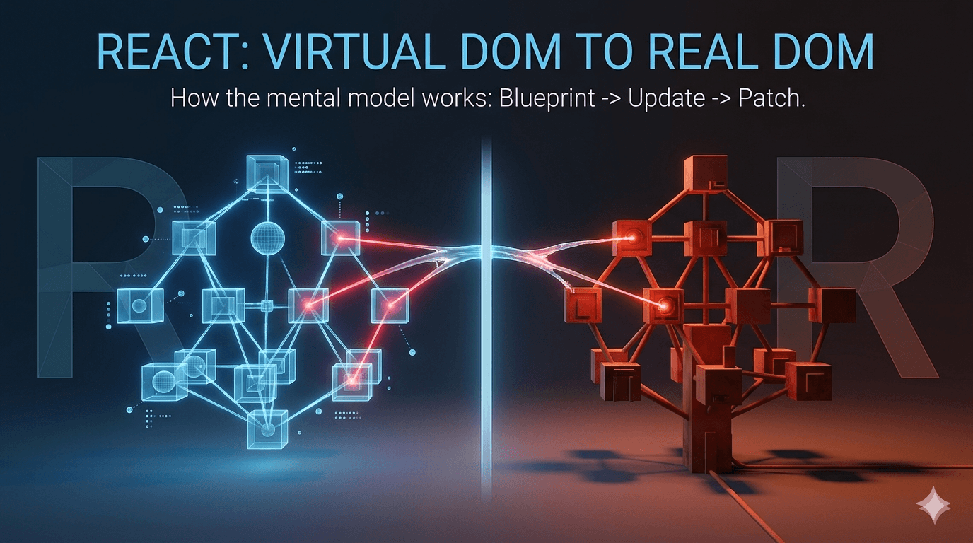 How React's Virtual DOM Actually Works: A Step-by-Step Mental Model